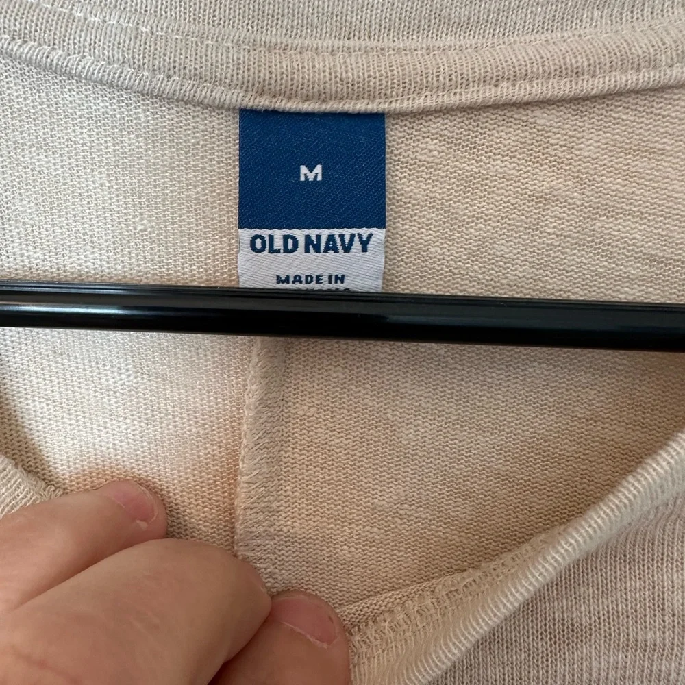 Old Navy beige cinch waist dress. Medium. - Picture 4 of 5